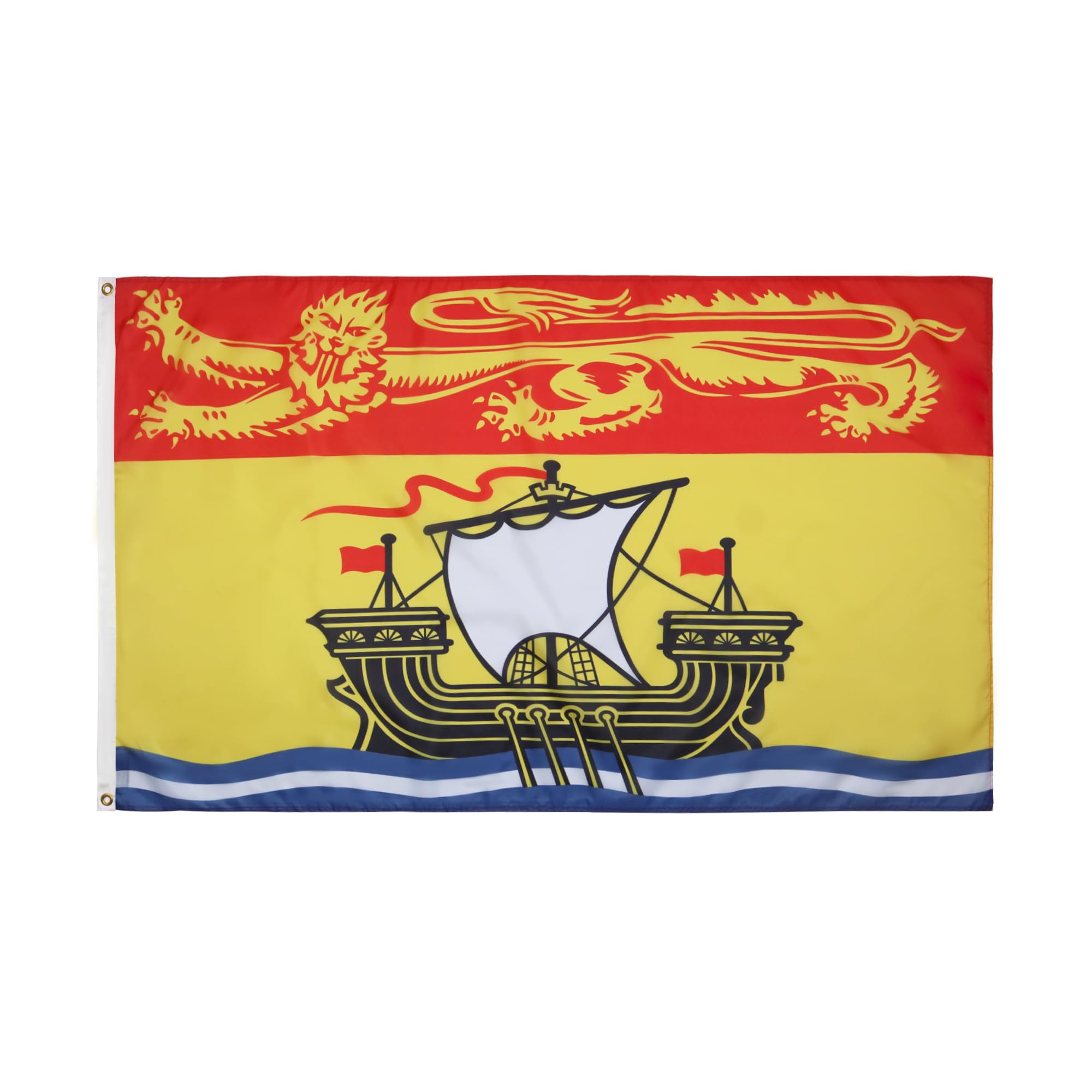AZ FLAG - New Brunswick Flag - 2x3 Ft - 100D Polyester Canada - Canadian Region Of New Brunswick Banner with Two Metal Grommets - Fade Resistant - Vivid Colors - 2' x 3' Feet - 90x60 Cm