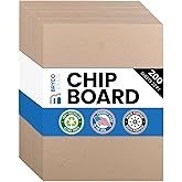 Bryco Goods Chipboard Sheets 8.5" x 11" - 200 Sheets, 22-Point, Made in USA | Kraft Board for Crafts, DIY Projects, Packaging, Shipping, Scrapbooking, Durable Alternative to Cardboard Sheet and MDF Board