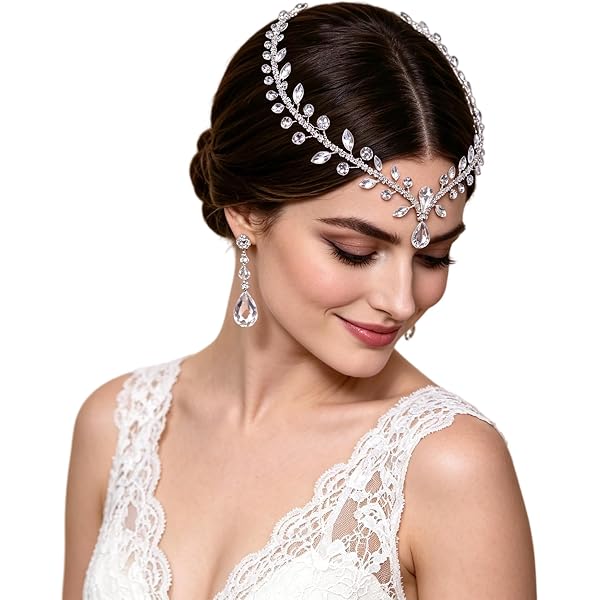 Amazon.com: NAISKA Gold Rhinestone Wedding Bride Headband 