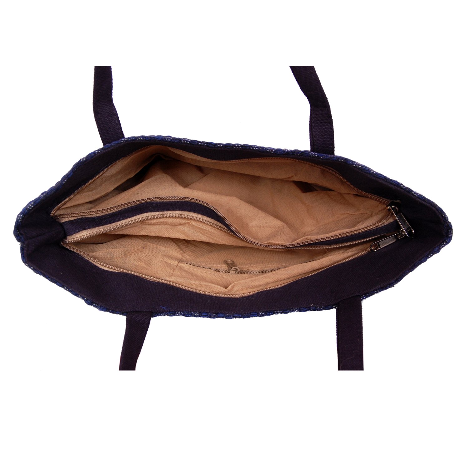 womaniya women's handbag (blue) (handicraft jute bag)