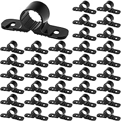 Briwooody 25 Pack 1/2 Inch Black Pipe Supports