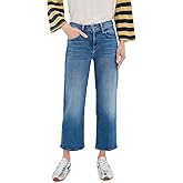 MOTHER Women's Petite The Lil Mid Rise Rambler Zip Ankle Jeans