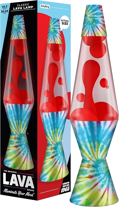 Lava Lamp 2488 Green Wax Blue Liquid Decorative Base Cap 14.5in