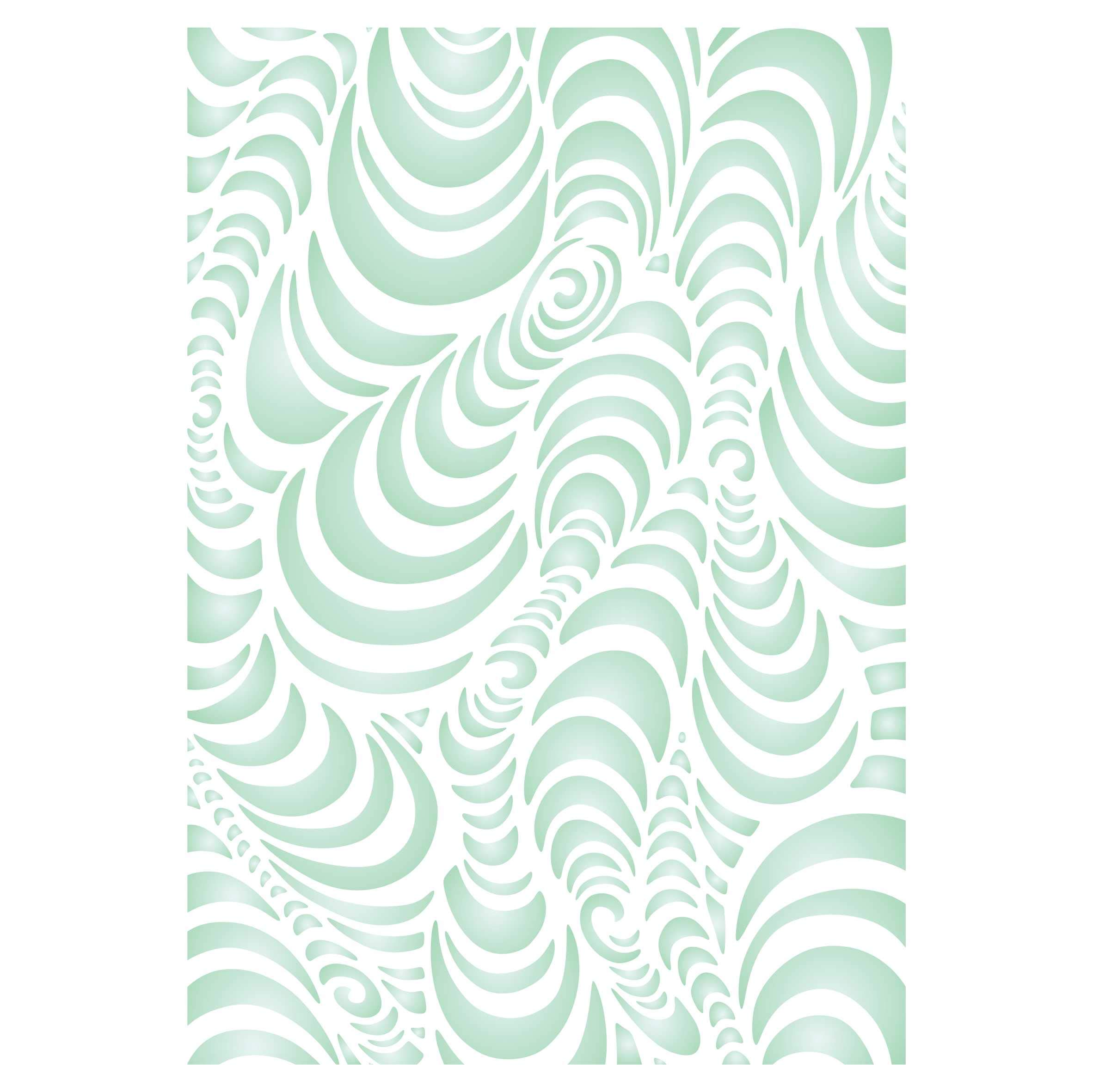 Japanese Waves Layering Stencil, 11.43 x 16.51 cm - Layering Stencil use to add Texture and Design to Mixed Media Backgrounds