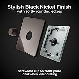 BG Electrical Intelligent Single Wall Dimmer Switch 200W Black Nickel view 2