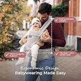 Momcozy Baby Carrier with Hip Seat Air Mesh Grey 5-36 Months 3.2-15kg view 7