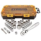 DEWALT DWMT73804  Drive Socket Set (34 Piece), 1/4" and 3/8"