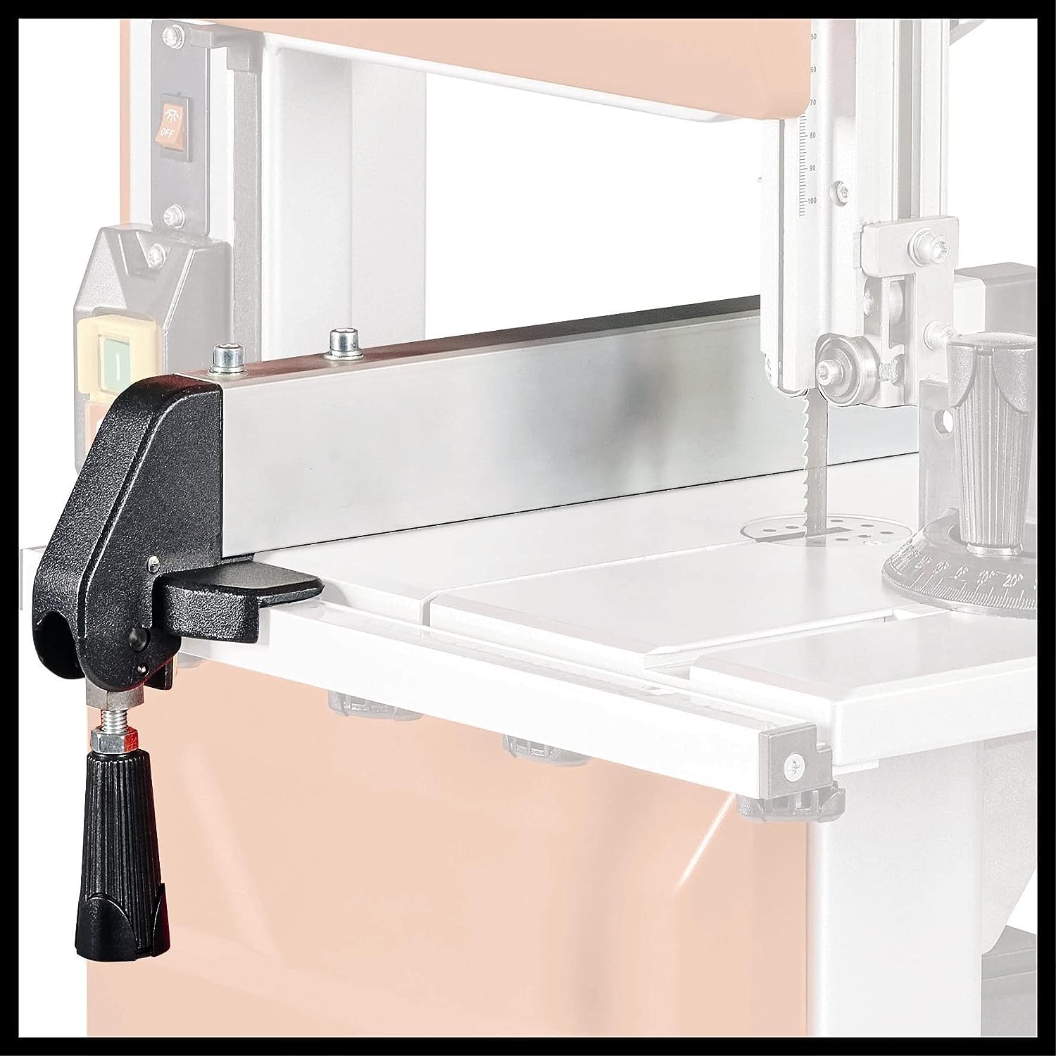 Einhell Bandsäge TC-SB 245 L (400W, max. Sägebandgeschwindigkeit 726m/min, 245 mm Durchlassbreite, max. Schnitthöhe 101 mm, neigbarer Sägetisch, Parallel- und Winkelanschlag, Absauganschluss) 7