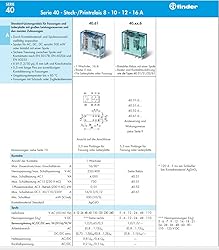 FINDER 40.52.7.024.0000 Plug-in Relay, 8 AMP, Agni