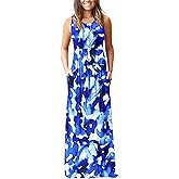 AUSELILY Women's Summer Sleeveless Loose Maxi Dress Casual Long Dresses with Pockets 2026 New