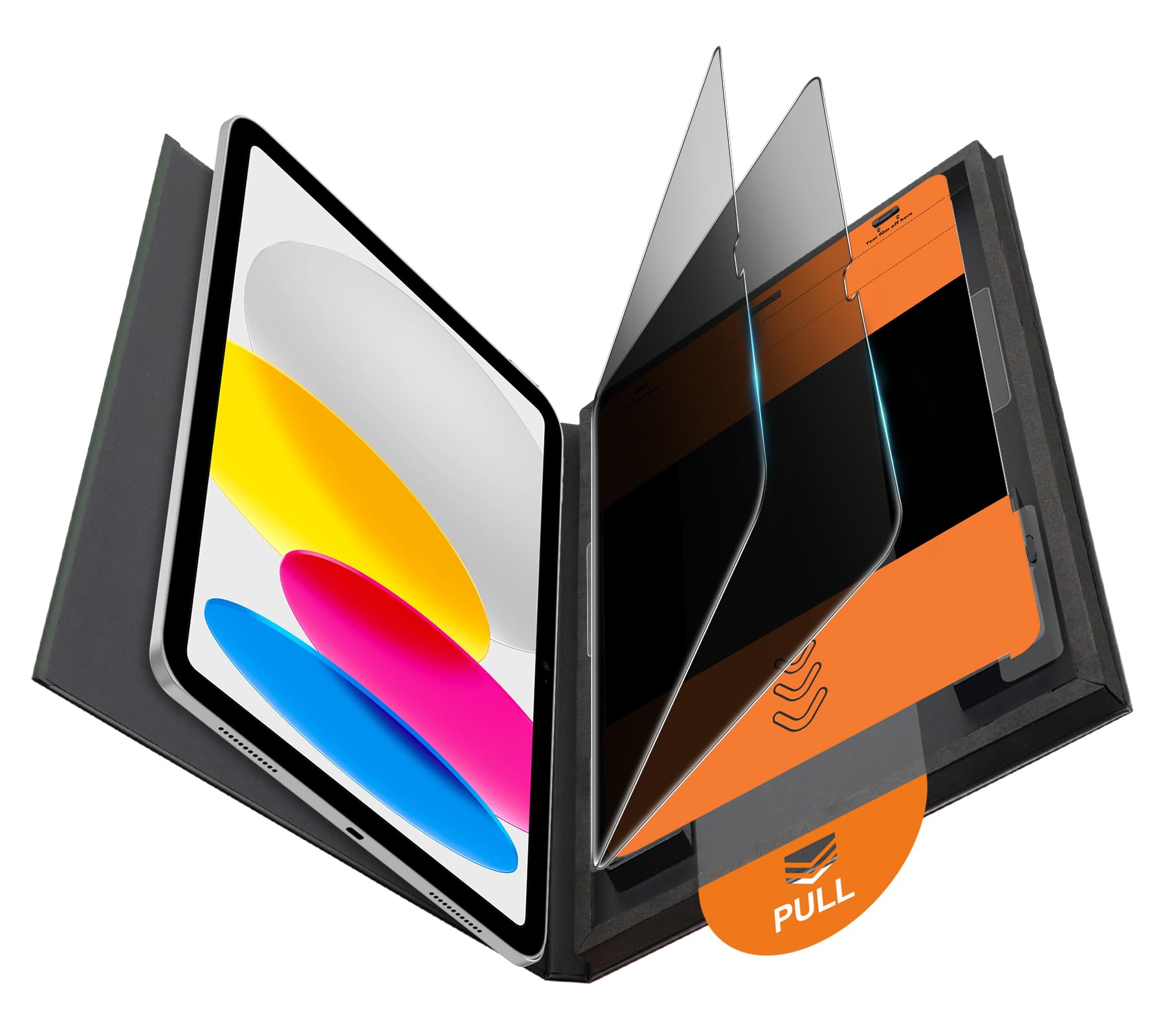 Photo 1 of OMOTON 2 Pack Privacy Screen Protector for iPad A16 11th 10th Generation (11/10.9 inch 2025/2022), Anti-Spy Tempered Glass with Installation Tray for 11th/10th Gen-Case Friendly/Apple Pencil Support