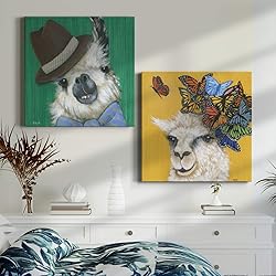 Renditions Gallery Llama Gentleman Wall