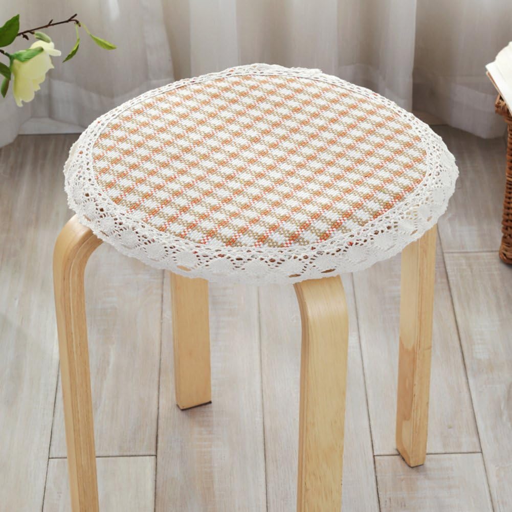 Thickened seat cushions,Non-slip round stool chair cushion Winter round cushion Round stool non-slip cushion Chair pad-N diameter35cm(14inch)