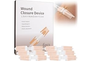XIZAO Wound Closure Strips 6Pcs Emergency Laceration Closures Sutures Butterfly Bandaids Without Stitches Butterfly Bandages for Hiking Camping Survival Outdoor