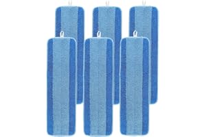 Mop Pads for Bona - Microfiber Cleaning Pad for Bona Hardwood Floor Cleaner 18 Inch Washable & Reusable Refills 6 Packs