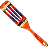 Baltique Marrakesh Collection 13" Wooden Spurtle Spatula – Colorful Birch Wood Cooking Utensil, Nonstick Safe, Versatile Stirring & Serving Tool