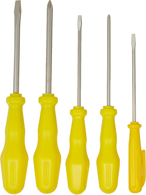 Tramontina 43408176, Jogo de Chaves de Fenda 5 Peças, Sendo 2 Ponta Chata 2 Ponta Cruzada 1 Clipe