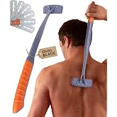 BRO SHAVER 3.0 Dual-Blade Back Shaver for Men (DIY) +8 Blades Back &amp; Body Hair Trimmer. Shave Wet or Dry. Uses Double Edge Razor Blades. Ergonomic Handle, Fits 2 Blades
