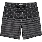 maamgic Mens 7" Stretch Swim Trunks Quick Dry Mesh Lining Swimwear Bathing Suits