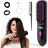 2026New Portable Straightener Brushs for Travel,Curler for Travel Home or Vacation,Fast Heating Cordless Mini Hair Brushs, Travel Straightener, hot Comb