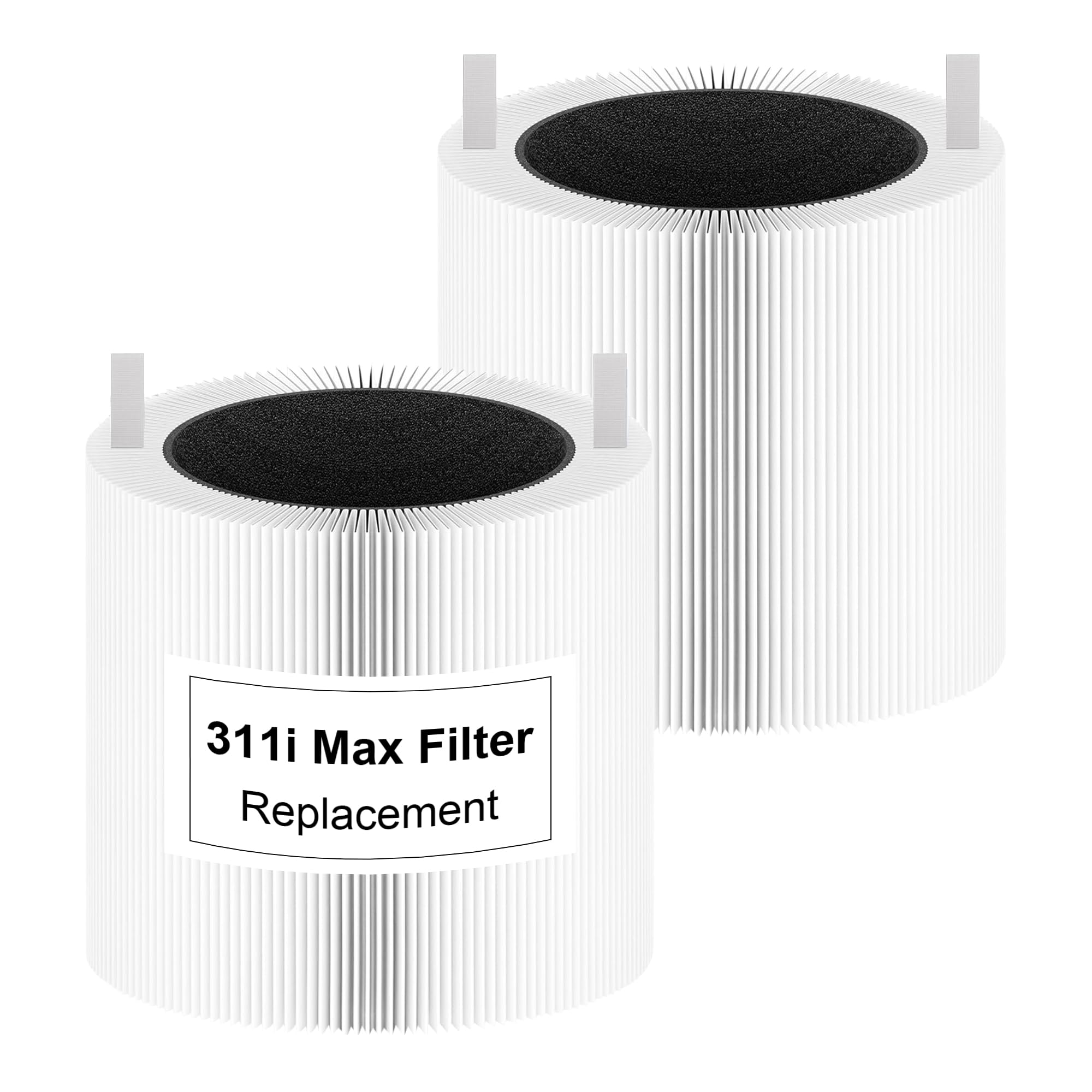 Photo 1 of 311i MAX Replacement Filter Compatible with Blue Pure 311i Max Air Purifier F3MAX, HEPA and Activated Carbon Filter, White Replacement Filter (2 Packs)