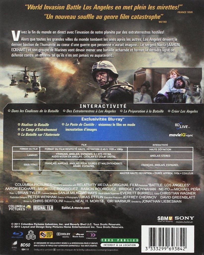 Amazon Com World Invasion Battle Los Angeles Combo Blu Ray Dvd Inclus La Demo Jouable Resistance 3 Edition Limitee Movies Tv
