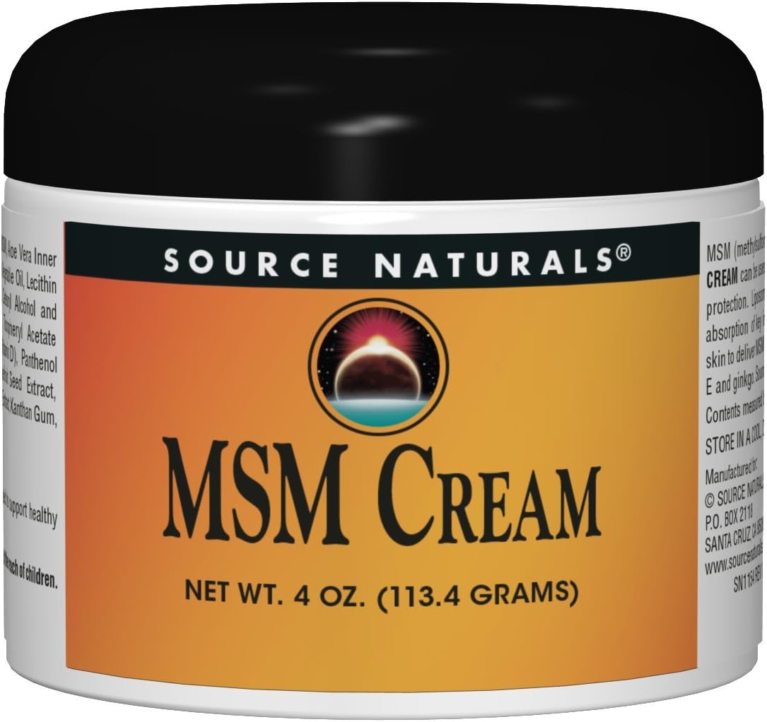 Source Naturals MSM Cream, Advanced Liposomal Delivery, 4 Ounces