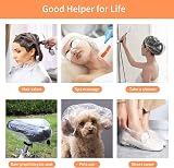 G2PLUS 50PCS Disposable Shower Caps 44 cm Waterproof Plastic Hair Cap view 5