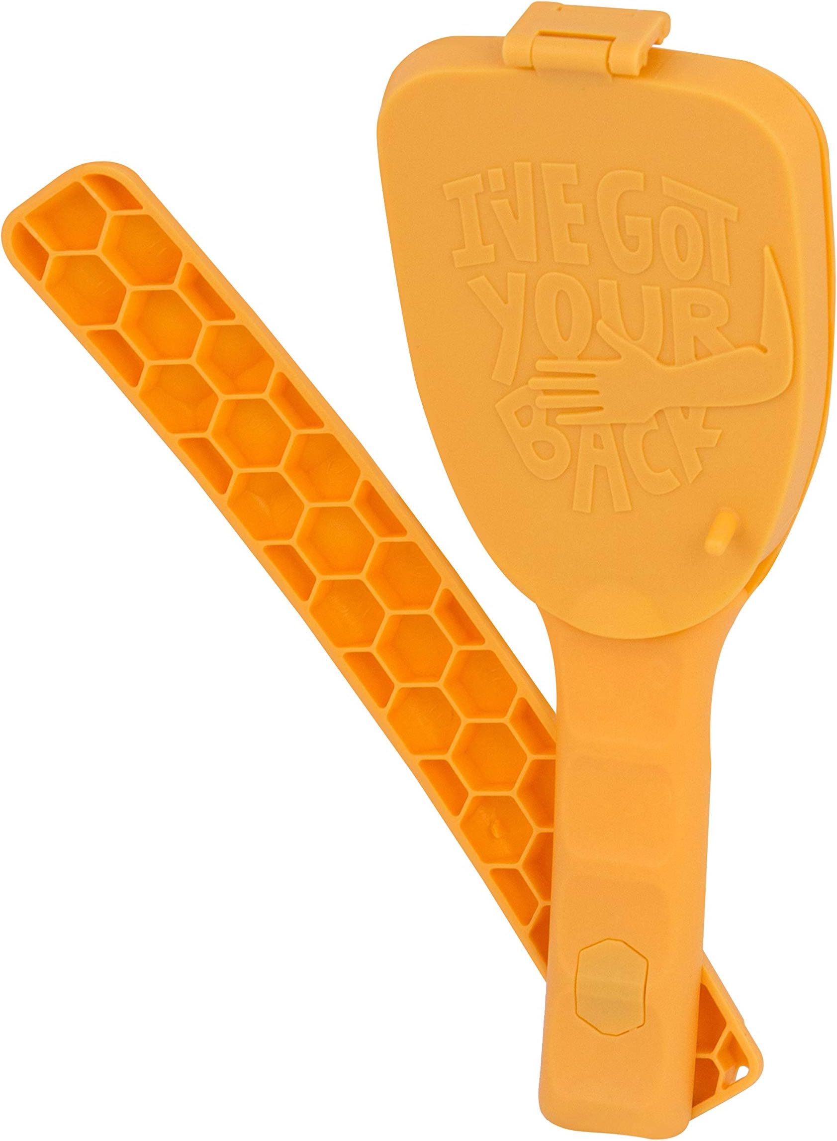 Bakslap - Body Lotion Applicator - Replaceable Sponge Pads (2 Pack) - Extendable Long Handle for Self Back & Body Application (Skin Cream, Suntan, Beauty, Tanning, Medical) (Peach)