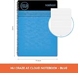 nu: Craze Cloud Range A5 Blue Wirebound Notebook 110 Pages FSC view 2
