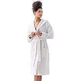 SEYANTE Organic Turkish Cotton Terry Hooded Kimono Bathrobe, Robe for Women