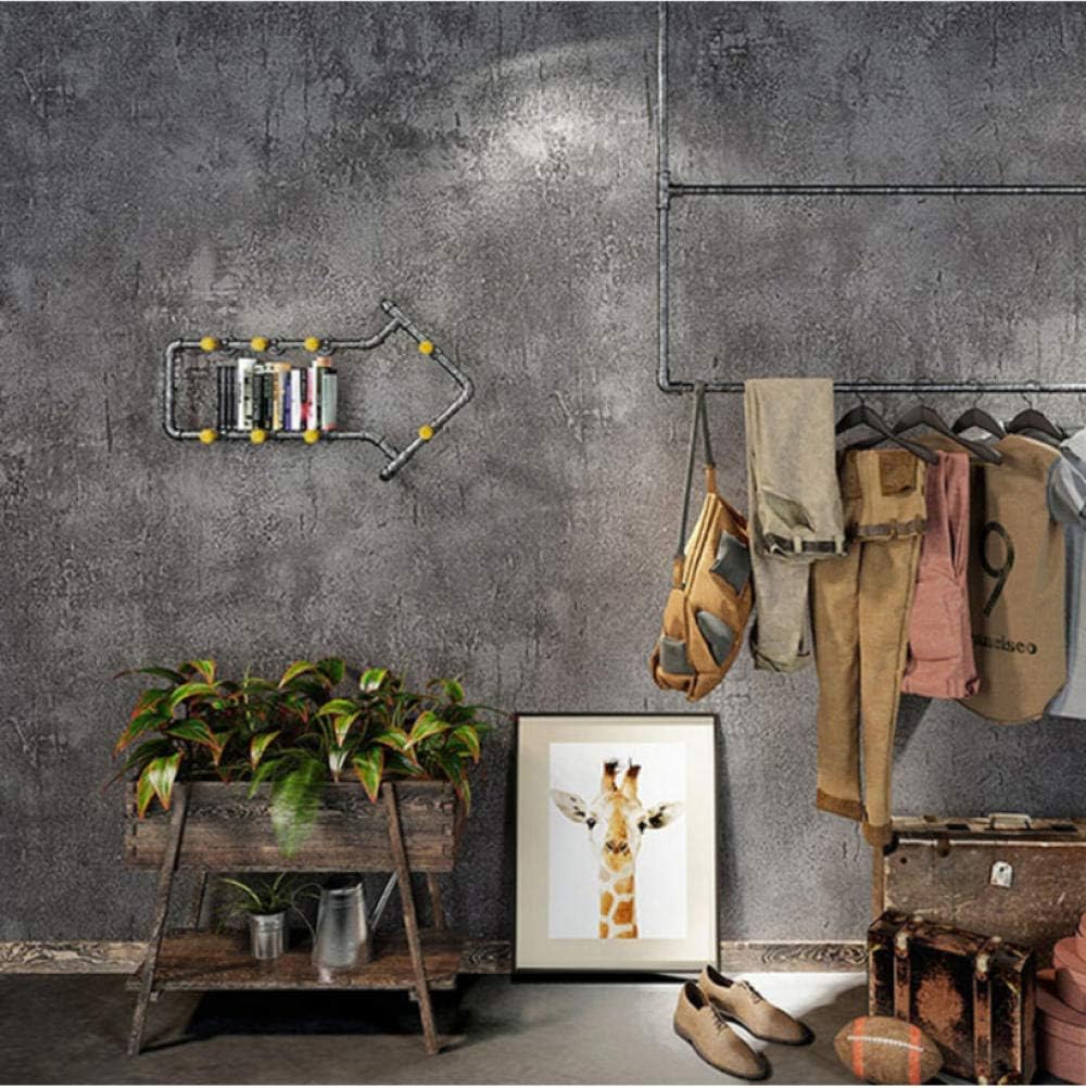 Gray Cement ash Plain Solid Vintage Industrial Wallpaper for Home Decor Embossed Faux Concrete Walls Wall Paper Rolls for Cloth Shop（10m）
