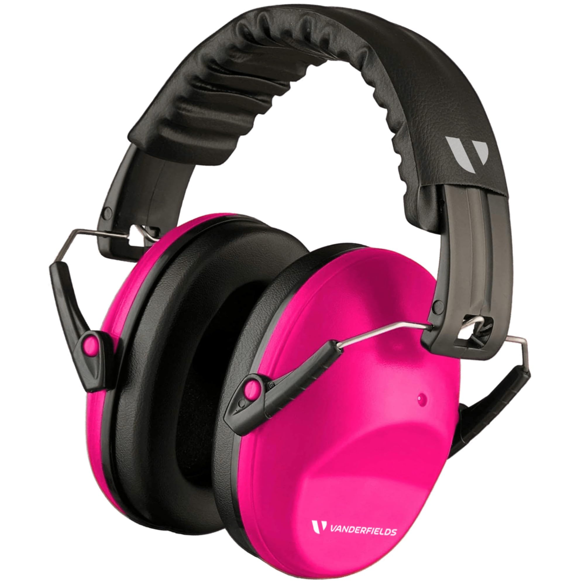 Vanderfields Premium Ear Defenders - Hearing Protection Earmuffs - Broad Spectrum Sound Reduction 33 dB at 2K Hz Noise Cancelling - Headset Noise Cancellation Adults and Teens - Pink Rose