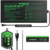 VIVOSUN 48" x 20.75" Seedling Heat Mat and Digital Thermostat Combo Set, UL & MET-Certified Warm Hydroponic Heating Pad for G