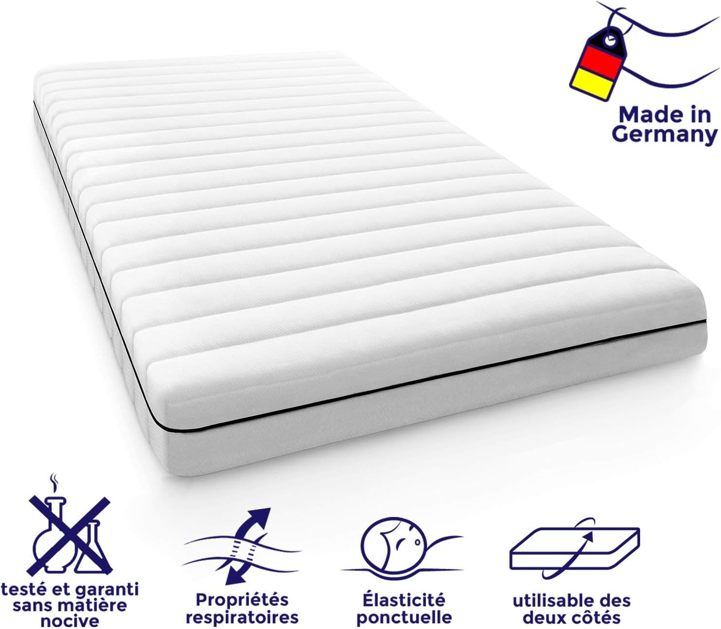 2 Fermetes 2en1 Epaisseur 15cm Housse Lavable Ergonomique 70 X 0 Cm H2 Lit Ferme Et Mi Ferme Reversible Matelas Bebe Mister Sandman Matelas Pas Cher 7 Zones De Confort Matelas Bebe Bebe Puericulture
