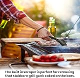 Invero BBQ Barbecue Cleaning Brush with Integral Scraper 30cm Black view 6
