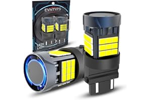 evntyps 3157 LED Bulb for Reverse Lights Built in Resistor Canbus Ready,Super Bright 6000K White 3156 LED Bulb With Turbo Fan for Tail Light,4114 3057 4157 LED Backup Light Brake Lights Bulb,2pcs