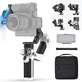 FeiyuTech Official SCORP Mini 2 Kit Gimbal,3-Axis Camera Stabilizer with AI Tracker Fill Light,1,3IN Touch Sreen, for Mirrorless Camera,Smartphone,Action Camera,with Carrying Case,Extension Rod,White