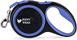 Jenny Wren Tangle-Free Retractable Dog Lead 8M Reflective Blue view 2