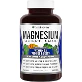 FarmHaven Magnesium Complex, Glycinate/Malate &amp; Vitamin D3, 180 Capsules | Bone Health Support, Muscle &amp; Nerve Function, Chelated Magnesium Complex with Vitamin D3, Vegetarian, 90 Day Supply