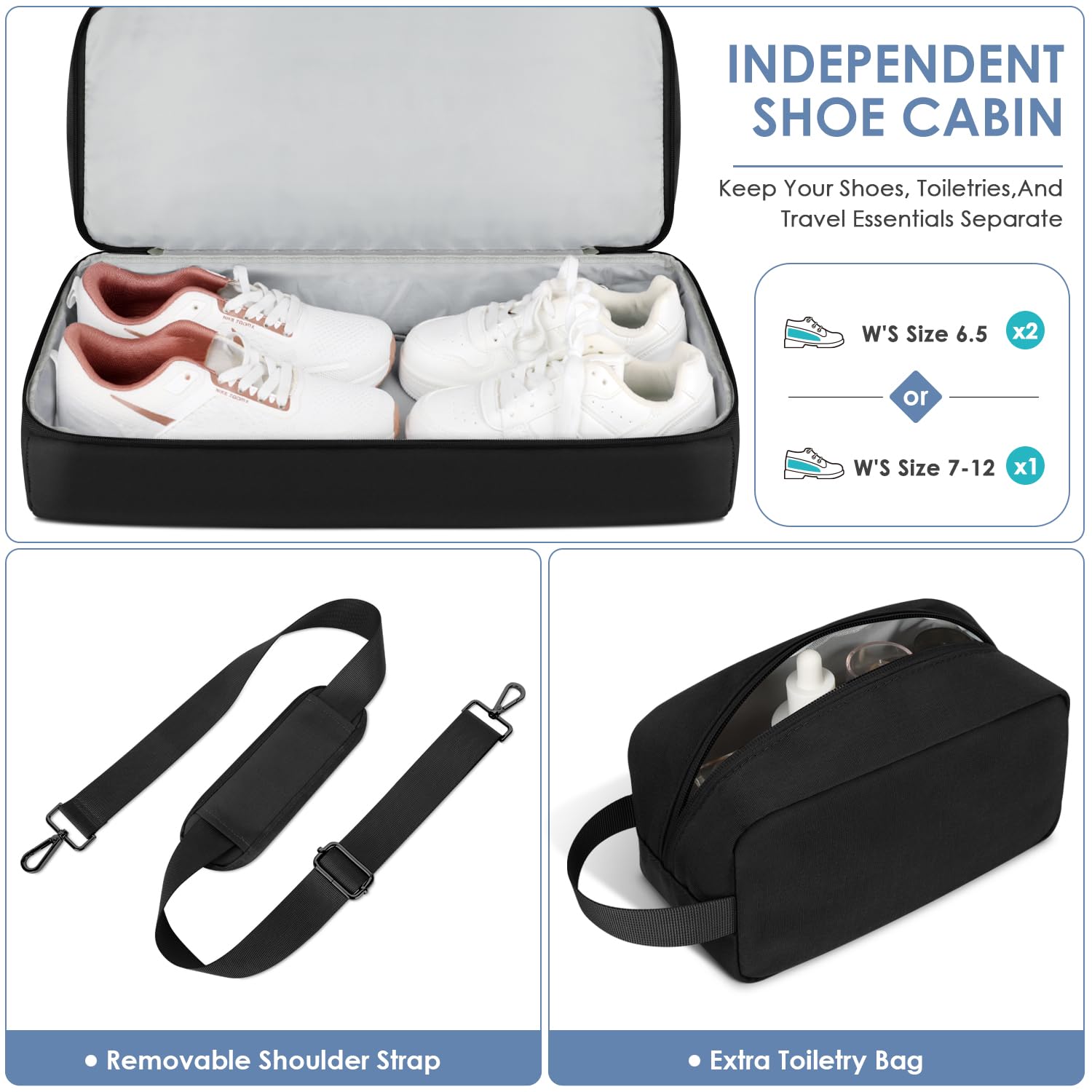 Mua ETRONIK Travel Bag for Men Women, Duffle Bag & Gym Bag with Shoe ...