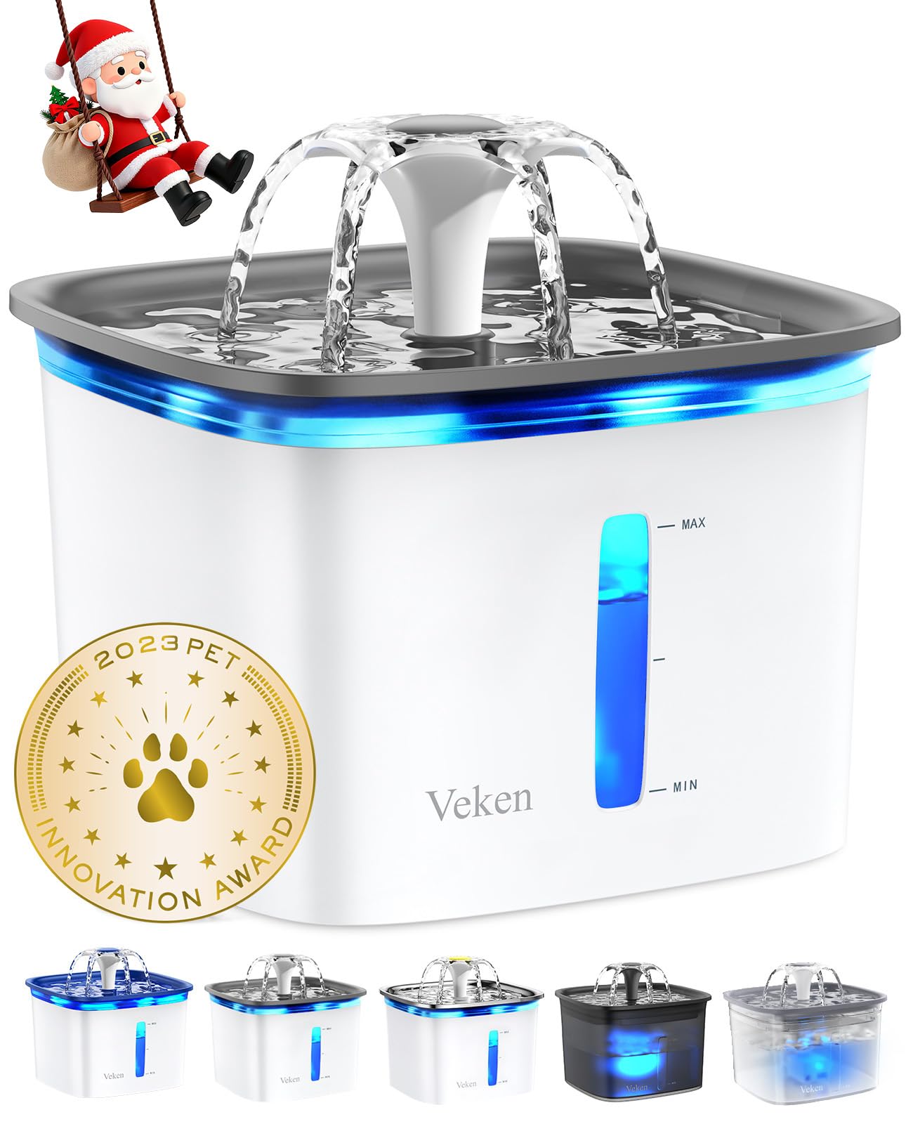 Photo 1 of (used item) Veken Innovation Award Winner 95oz/2.8L Pet Fountain, Automatic Cat Water Fountain Dog Water Dispenser