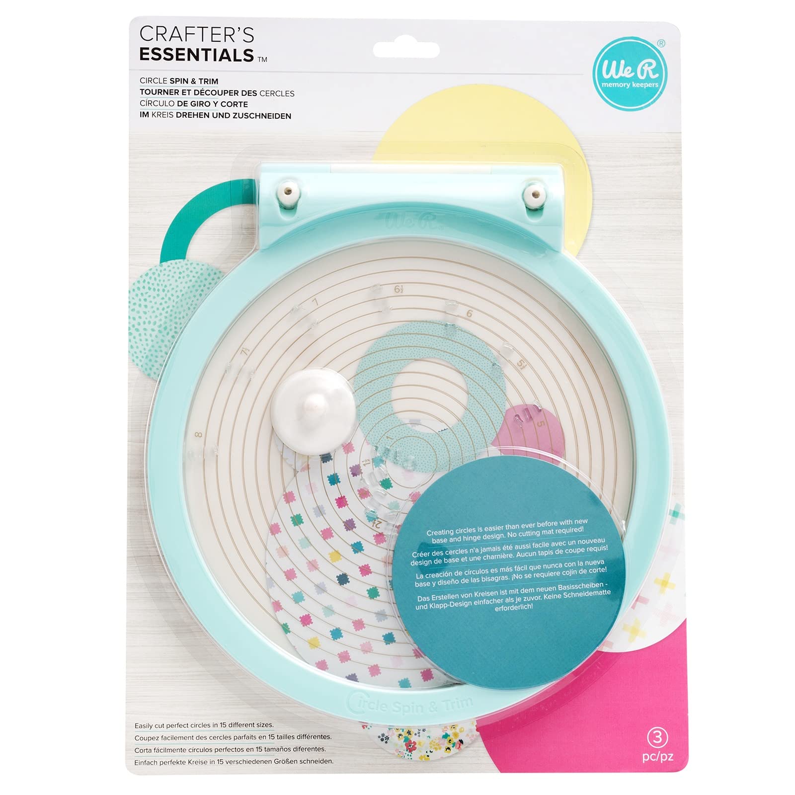 AMERICAN CRAFTS/WE R MEMORY CIRCLE SPIN & TRIM, One Size, Multicolor, 660091