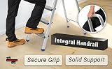 The Workplace Depot 3 Step Aluminium Ladder with Handrail 150kg view 4