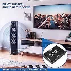 Tendak HDMI Audio Extractor, 192KHz ARC Audio