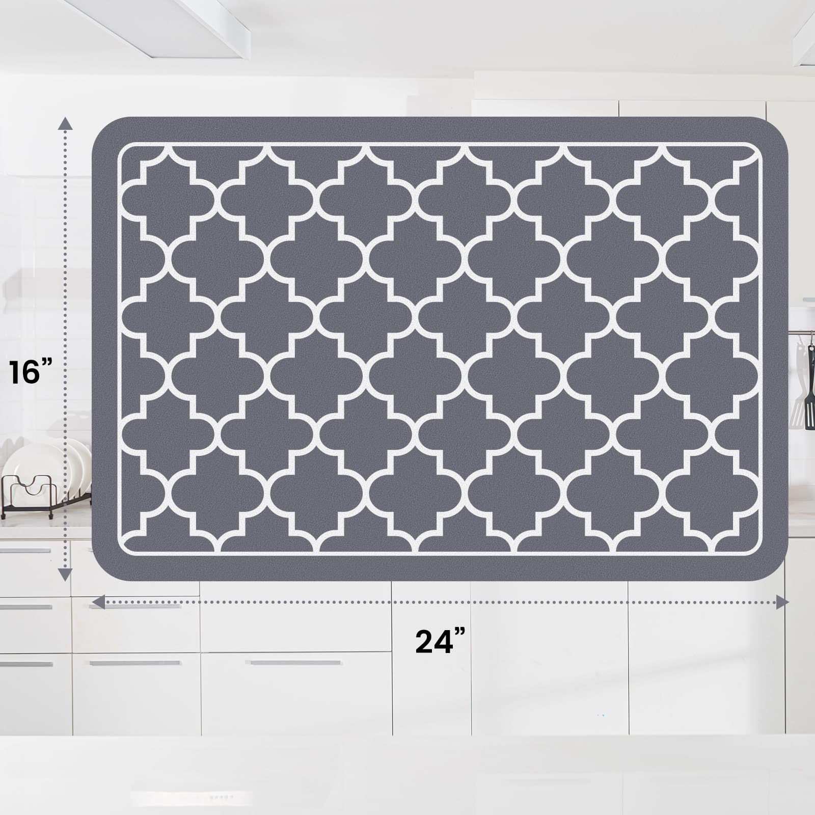 WISELIFE Dish Drying Mat Super Absorbent Drying Mat Large Dish Drying Mats for Kitchen Counter Easy Clean Dish Mat Kitchen Drying Mat16