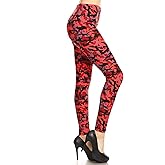Leggings Depot Women's High Waisted Skull & Halloween Print Leggings