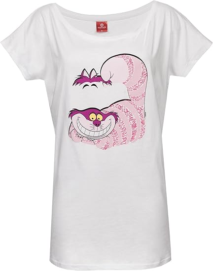 T Shirt Girlie Alice Au Pays Des Merveilles Chat Du Cheshire