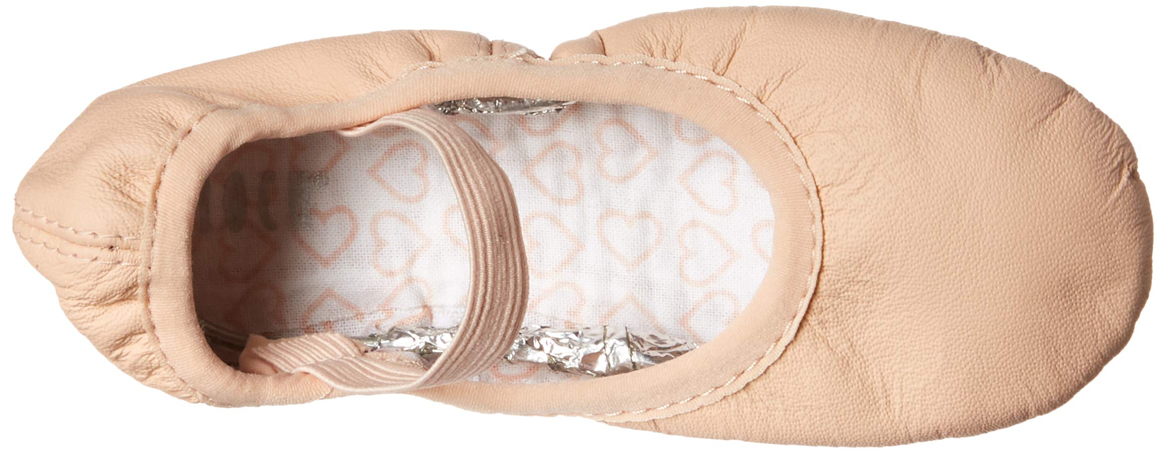 Bloch Bloch Belle Child Ballet Shoes, Toddler Girls Dance Shoes, High Durability, Soft Leather Upper, Flexible Suede Outsole, Pre-Sewn Elastic, Heart Printed Sock-Liner, Ballet Shoe
