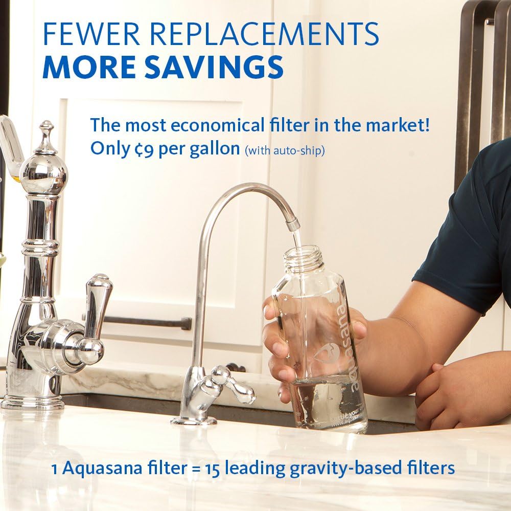 Aquasana AQ-5300R 3-Stage Under Sink Water Filter Replacement Cartridges, Red, Yellow, /Black - Replacement Undersink Water Filtration Filters - 